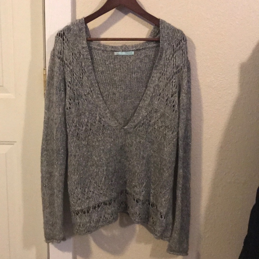 Maurices grey and silver sweater